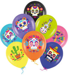 PartyPal Halloween mexikói latex lufi, 8 db/cs