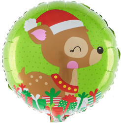 PartyPal Lufi, fólia, gömb, karácsonyi őzikés, 45 cm,