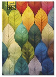 PD Calendar Határidőnapló Period Basic A/5 napi Leaves papír 2026