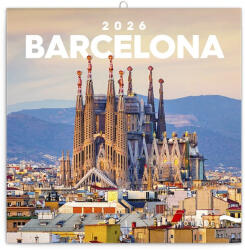 REALSYSTEM Lemeznaptár REALSYSTEM 300x300mm Barcelona 2026 (6097-BC) - papir-bolt