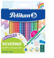 Pelikan : Silverino háromszögletű színes ceruza - 24 db-os (MH243874)