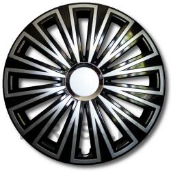 Leoplast Sunset fekete-ezüst króm gyűrűs 15 colos dísztárcsa