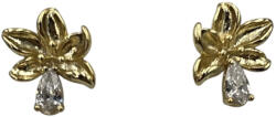 ElectraStore Cercei Aurii Cu Cristale Golden Flower (C4315)