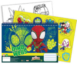 Pókember Spidey Dino-Webs A/4 spirál vázlatfüzet 40 lapos matricával