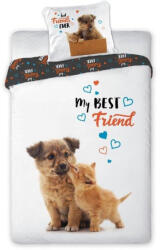 Ábránd Best Friends ágyneműhuzat, Kutya és cica, 140x200 + 70x90 cm (019)