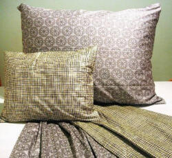 Ábránd Elegancia kockás pamut-szatén ágyneműhuzat, 5 részes (kétszemélyes)