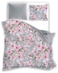 Ábránd Virágos szürke kétszemélyes ágyneműhuzat (200x220+2 db 70x80 cm)