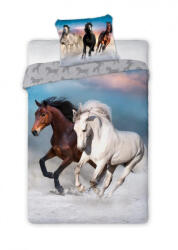 Ábránd Lovas ágyneműhuzat, Brown and White, 140x200 + 70x90 cm (002)