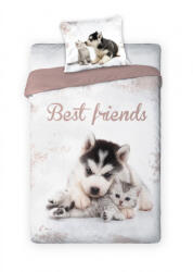 Ábránd Best Friends ágyneműhuzat, Kutya és Macska, 140x200 + 70x90 cm (002)