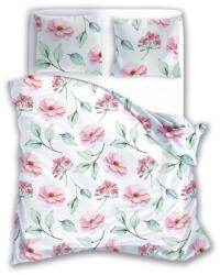 Ábránd Virágos fehér kétszemélyes ágyneműhuzat (200x220+2 db 70x80 cm)