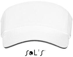 SOL'S Uniszex napellenző, SOL'S SO01196, White/Black-U (so01196wh-bl-u)