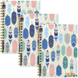 Pukka Pad Spirálfüzet, B5, vonalas, 80 lap, FSC, PUKKA PAD 'Carpe Diem', toll minta (9379-CD)