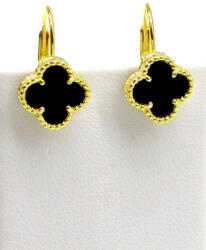 Lóhere fülbevaló LÓHERE kapcsos ezüst fülbevaló (fekete-arany) (2024091405)