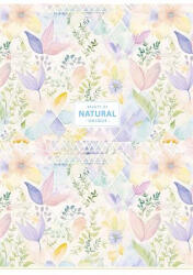 Shkolyaryk Publishing House Füzet, tűzött, A4, vonalas, 80 lap, SHKOLYARYK "Natural", vegyes