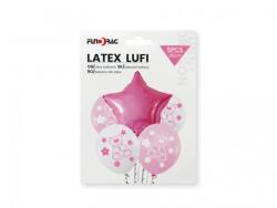 Lufi szett macis rózsaszín 5db 30cm (CQ673)
