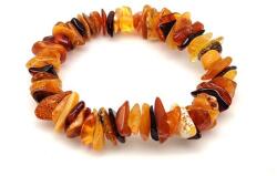 R. M. ékszer Borostyán vegyes nagy splitter gumis karkötő (023599)