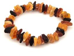 R. M. ékszer Borostyán vegyes matt splitter gumis karkötő (023563)