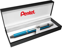 Pentel Zseléstoll, 0, 35 mm, nyomógombos, égszínkék tolltest, PENTEL "EnerGel BL-407" kék
