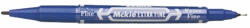 Zebra Alkoholos marker, 0, 5/1, 0 mm, kétvégű, ZEBRA "Mckie Extra Fine", kék