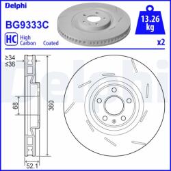 DELPHI Disc frana DELPHI BG9333C (BG9333C)