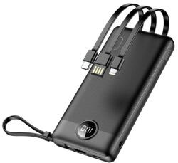 VEGER C10 Fekete LED Kijelzős 10000mAh Gyorstöltő Powerbank