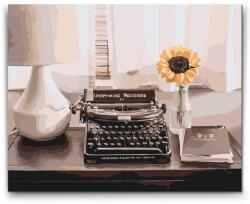  Festés számok szerint - Vintage írógép Méret: 30x40cm, Keretezés: Keret nélkül (csak a vászon)