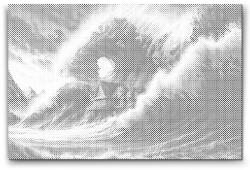  PontPöttyöző - Tszunami Méret: 40x60cm, Keretezés: Kartonlemezen, Szín: Zöld