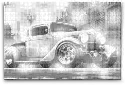  PontPöttyöző - Retro autó Méret: 40x60cm, Keretezés: Keret nélkül (csak a vászon), Szín: Zöld