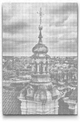  PontPöttyöző - Lublin katedrális - Lengyelország Méret: 40x60cm, Keretezés: Kartonlemezen, Szín: Piros