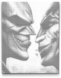  PontPöttyöző - Melyik oldalon állsz? Méret: 30x40cm, Keretezés: Keret nélkül (csak a vászon), Szín: Piros