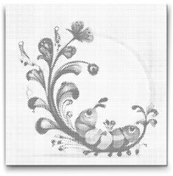  PontPöttyöző - Absztrakt hernyó Méret: 50x50cm, Keretezés: Keret nélkül (csak a vászon), Szín: Fekete