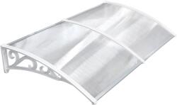 CELLOX Előtető CELLOX polikarbonát 190x100 Fehér keret áttetsző üregkamrás tető például bejárati ajtó vagy ablakok fölé