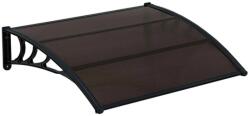 CELLOX Előtető CELLOX polikarbonát 150x100 fekete keret barna üregkamrás tető például bejárati ajtó vagy ablakok fölé. Szállítás könnyített csomagolás