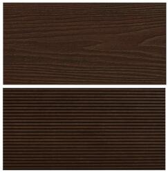 Woodlook WPC padlólap Woodlook Natúr Mahagóni 4 m szál 150x24x4000 mm igazi fahatású kétoldalas barna burkolat, matt, csúszásmentes felület. Méterenkénti ár!