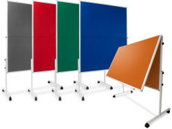 Floor Filctábla workshop tábla mobil térelválasztó pintábla összecsukható kék piros zöld szürke narancs színben