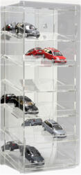 Rosa Modellautó vitrin, polc bemutató szekrény átlátszó akril torony 1: 43 méretarányú modellekhez döntött polcokkal tükrös hátlappal - hazravalo - 41 000 Ft