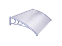 Silver Wing Miko Előtető ZENN 120x100cm szürke keret áttetsző üregkamrás polikarbonát. A két tartókar között egy darabból áll a tetőlap C típusú kar