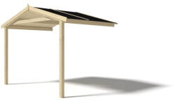 Atlana Előtető hétvégi házhoz veranda tetőszerkezet 300x200 cm kezeletlen natúr fa terasz tető