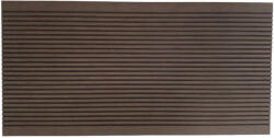 Woodlook WPC padlólap 2, 2 méteres szál 150x20x2200 mm Fahatású kétoldalas sötétbarna Mahagóni burkolat. Woodlook Premium csúszásmentes felület. Méterenkénti ár!