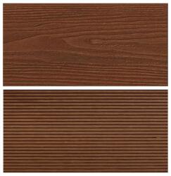 Woodlook WPC padlólap Woodlook Natúr Merbau 4 m szál 150x24x4000 mm igazi fahatású kétoldalas barna burkolat, matt, csúszásmentes felület. Méterenkénti ár!