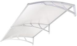 Silver Wing Miko Esővédő tető 300x100 cm fehér keret áttetsző üregkamrás polikarbonát. A két tartókat között egy darabból áll a tetőlap B típusú kar