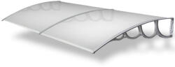 Silver Wing Miko A szokásosnál nagyobb kinyúlású előtető 200x150 szürke keret áttetsző üregkamrás polikarbonát féltető H típusú kar például bejárati ajtó vagy ablakok fölé