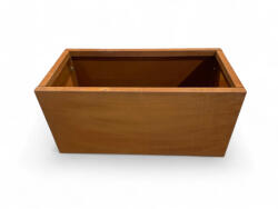  Virágtartó láda XL CORTEN acélból 80x38x38cm-es