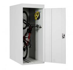 Wohnen Kerékpár garázs függőleges tároló, szerszámos kisház, zárható fém világosszürke
