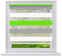 Jago 80x230 Sávos roló függöny zöld-fehér-szürke fúrás nélküli ablak árnyékoló