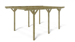 Atlana Kocsibeálló pergola 300x500x233 cm fenyőfa szabadon álló impregnált fa tetőfedés nélküli