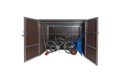 Wohnen WPC kerékpár garázs szerszámos kisház, zárható kerékpár tároló 4 bicikli számára 172x213x160 cm barna