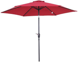 Osoam Dönthető napernyő kézi kurblival Ø2, 6x2, 35 m vörös napellenző árnyékoló