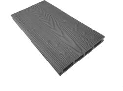 Woodlook WPC padlólap 2, 2 méteres szál 150x20x2200 mm Fahatású kétoldalas barna Grafit burkolat. Woodlook Premium csúszásmentes felület