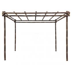 Bambus Bambusz pergola, bambusz pavilon 300x300x300 cm barna